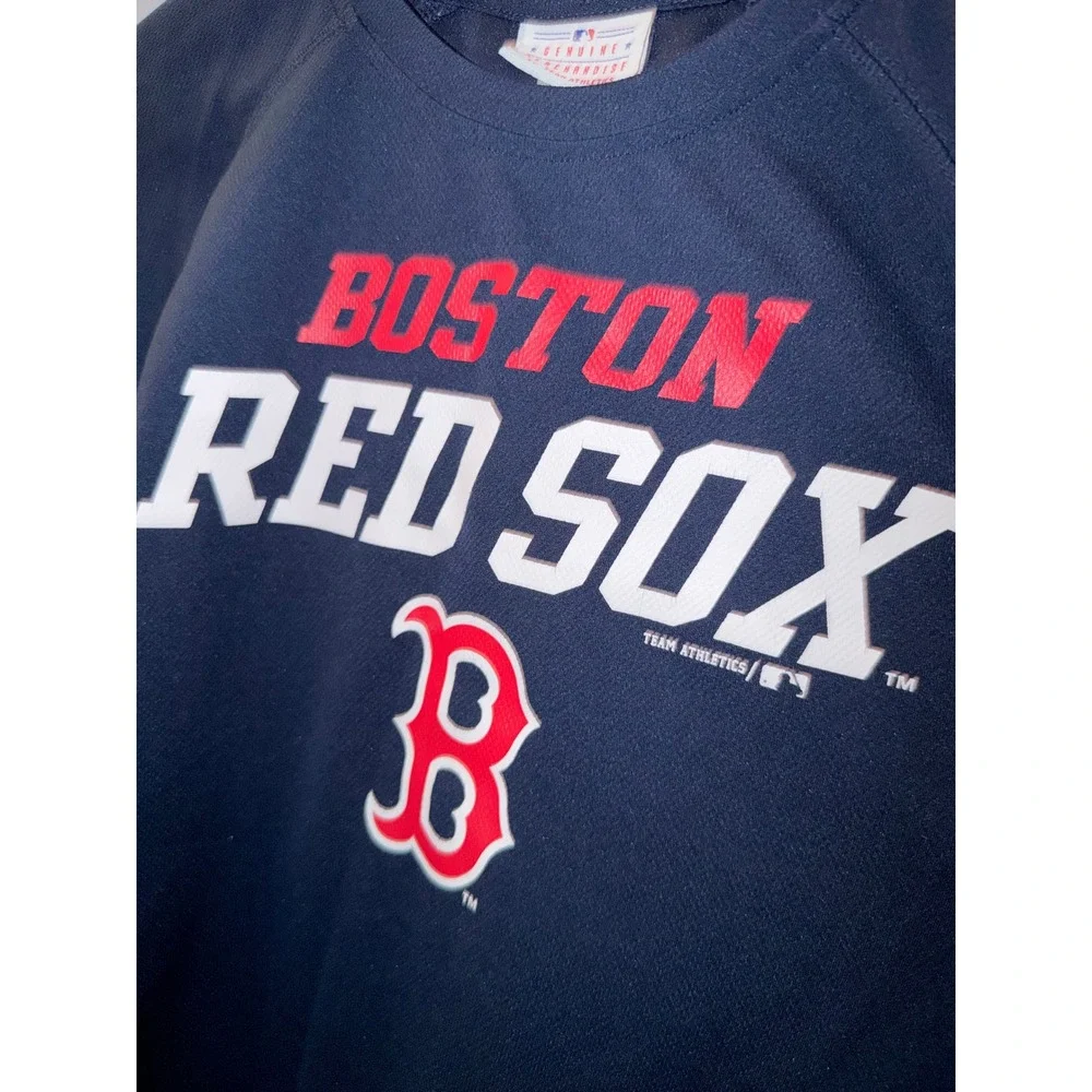 Boston Red Sox Youth Medium MLB Team Athletics‎ Performance Mesh T-Shirt